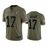 Men's Las Vegas Raiders #17 Davante Adams 2022 Olive Salute To Service Limited Stitched Jersey,baseball caps,new era cap wholesale,wholesale hats
